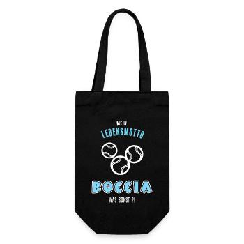 Boccia Bocciaspieler Bocciafan Bocciaspiel - Geschenkbeutel für Flaschen - Schwarz - Vorne