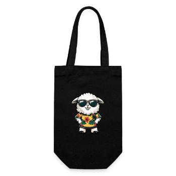 mouton bande dessinée drôle été - Sac à bouteille - noir - Devant