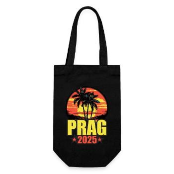 Prague 2025 Vacances Palmiers Coloré - Sac à bouteille - noir - Devant