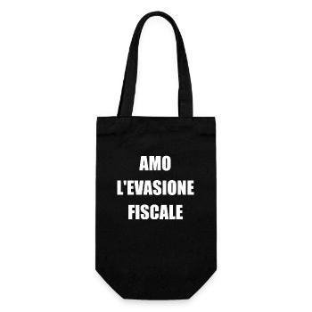 I love tax evasion - Gift Bag for Bottles - black - Front
