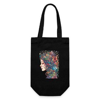 Surrealist artwork watercolor - Gift Bag for Bottles - black - Front
