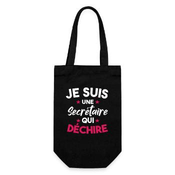 Je Suis Une Secrétaire Qui Déchire - Sac à bouteille - noir - Devant