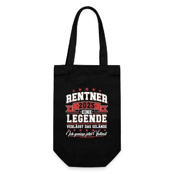 Rentner 2025 Ruhestand Rentner Geschenk - Geschenkbeutel für Flaschen - Schwarz - Vorne