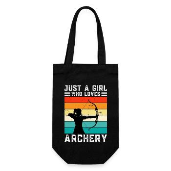 Just A Girl Who Loves Archery - Gift Bag for Bottles - black - Front