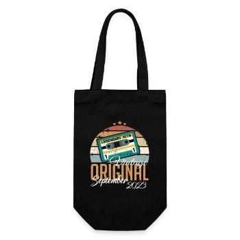 Septembre 2023 né Vintage Birthday Retro - Sac à bouteille - noir - Devant