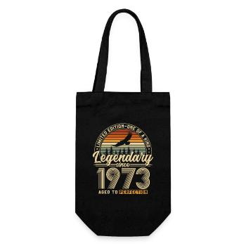 Legendary Since 1973 Vintage Vintage Birthday - Gift Bag for Bottles - black - Front