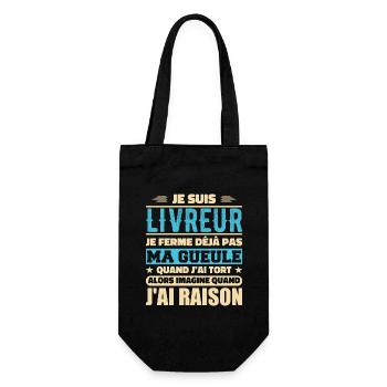 Je Suis Livreur Je Ferme Déjà Pas Ma Gueule Humour - Sac à bouteille - noir - Devant