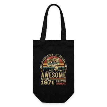 Jahrgang 1971 Geburtstagsgeschenk | Jahrgang 1971 - Geschenkbeutel für Flaschen - Schwarz - Vorne