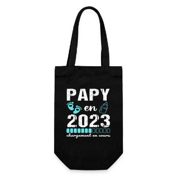 Papy en 2023 annonce naissance cadeau futur papy - Sac à bouteille - noir - Devant