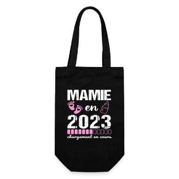 Mamie en 2023 annonce naissance cadeau grand-mère - Sac à bouteille - noir - Devant