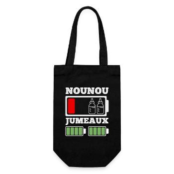 Nounou de jumeaux humour batterie faible nourrice - Sac à bouteille - noir - Devant