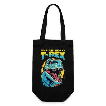 T-Rex Dinosaurier Dino Tyrannosaurus Rex Vintage - Geschenkbeutel für Flaschen - Schwarz - Vorne