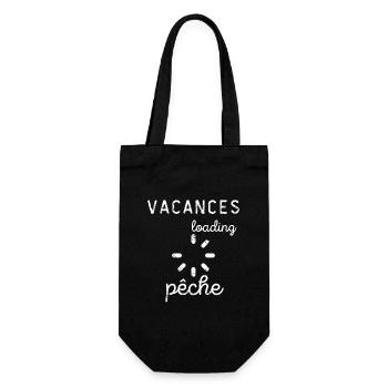 vacances pêche - Sac à bouteille - noir - Devant