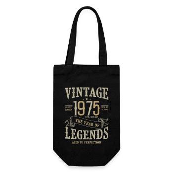 1975 Vintage Jubiläum Vintage Born Legend 1975 - Geschenkbeutel für Flaschen - Schwarz - Vorne