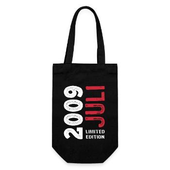 Limited Edition Juli 2009 - Geburtstag - Geschenk - Geschenkbeutel für Flaschen - Schwarz - Vorne