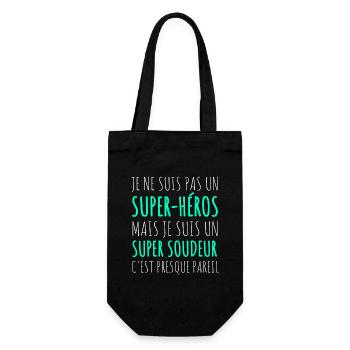 Super soudeur super-héros humour soudure cadeau - Sac à bouteille - noir - Devant