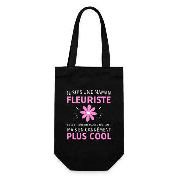 Je suis une maman fleuriste cadeau fête des mères - Sac à bouteille - noir - Devant