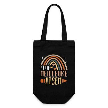 Meilleure atsem cadeau merci atsem arc en ciel - Sac à bouteille - noir - Devant