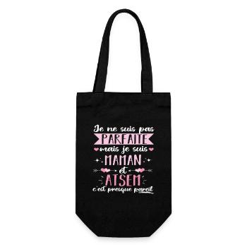 Maman atsem cadeau pour mère assistante maternelle - Sac à bouteille - noir - Devant