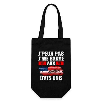Je peux pas j' me barre aux États-unis cadeau USA - Sac à bouteille - noir - Devant