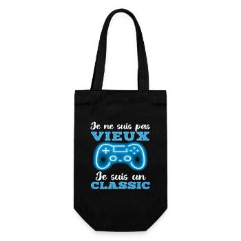 Je ne suis pas vieux je suis classique cadeau - Sac à bouteille - noir - Devant