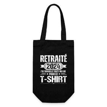 Retraité 2024 humour retraite cadeau pour retraité - Sac à bouteille - noir - Devant