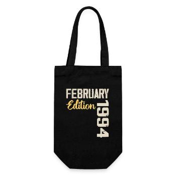 Februar 1994 Geburtstag Februar 1994 Retro - Geschenkbeutel für Flaschen - Schwarz - Vorne