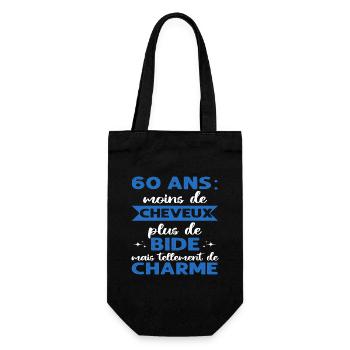 60 ans humour cadeau 60 ème anniversaire homme - Sac à bouteille - noir - Devant