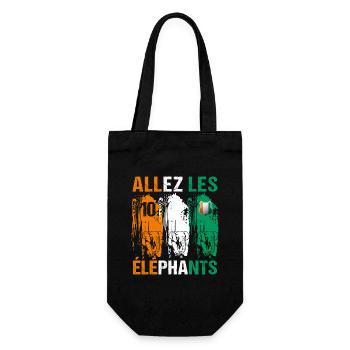 Côte d' ivoire numéro 10 cadeau football foot - Sac à bouteille - noir - Devant