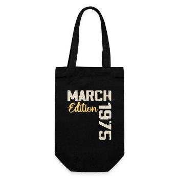 Mars 1975 Cadeau Anniversaire Mars 1975 - Sac à bouteille - noir - Devant