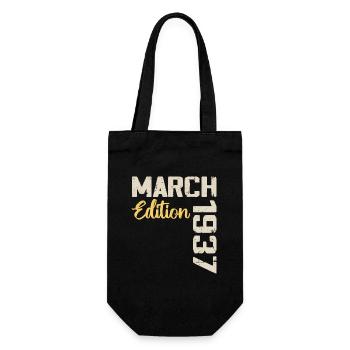 Mars 1937 Cadeau Anniversaire Mars 1937 - Sac à bouteille - noir - Devant