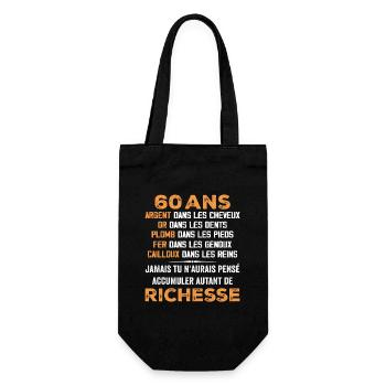 60 Ans Cadeau D'anniversaire Drôle Cadeau 60 ans - Sac à bouteille - noir - Devant