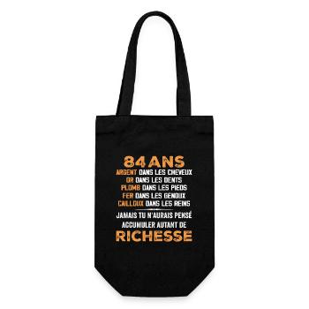84 Ans Cadeau D'anniversaire Drôle Cadeau 84 ans - Sac à bouteille - noir - Devant