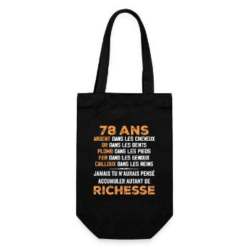78 Ans Cadeau D'anniversaire Drôle Cadeau 78 ans - Sac à bouteille - noir - Devant