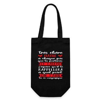 Mamie on t' aime cadeau fête des grands-mères - Sac à bouteille - noir - Devant