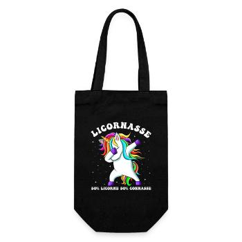 Licorne humour femme cadeau drôle - Sac à bouteille - noir - Devant