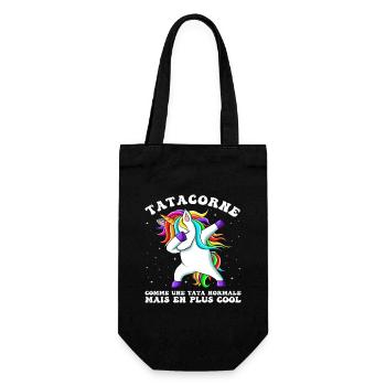 Tatacorne humour tata licorne cadeau pour tante - Sac à bouteille - noir - Devant