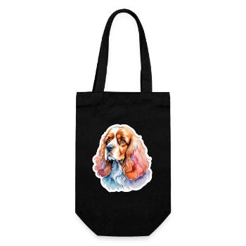 Cocker américain Épagneul Aquarelles - Sac à bouteille - noir - Devant