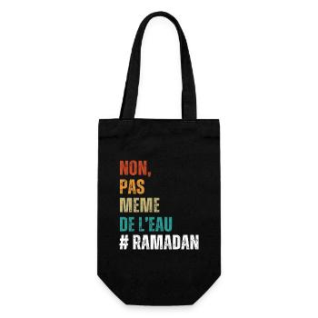 Non pas même de l' eau humour ramadan cadeau islam - Sac à bouteille - noir - Devant