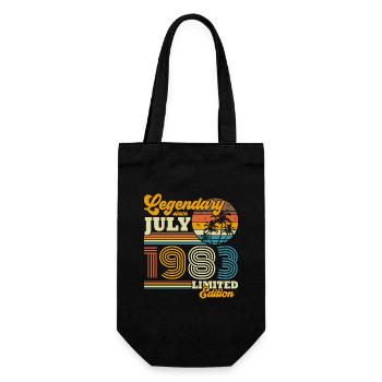 Juillet 1983 Vintage Anniversaire Vintage Rétro - Sac à bouteille - noir - Devant