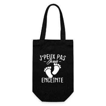 Ich kann nicht Ich bin schwanger - Geschenkbeutel für Flaschen - Schwarz - Vorne