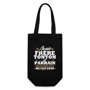 Frère tonton et Parrain - Sac à bouteille - noir - Devant