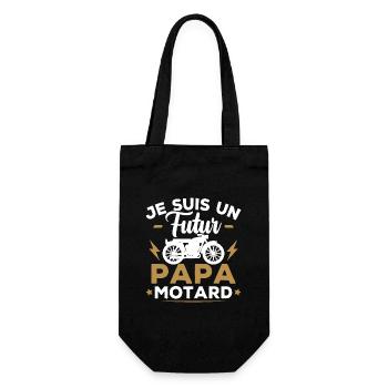Je suis un futur papa motard - Sac à bouteille - noir - Devant