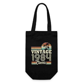 Vintage 1984 Classic, Cadeau D'anniversaire 39 Ans - Sac à bouteille - noir - Devant