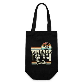 Vintage 1974 Classic, Cadeau D'anniversaire 49 Ans - Sac à bouteille - noir - Devant