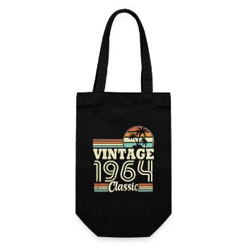 Vintage 1964 Classic, Cadeau D'anniversaire 59 Ans - Sac à bouteille - noir - Devant