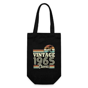 Vintage 1965 Classic, Cadeau D'anniversaire 58 Ans - Sac à bouteille - noir - Devant