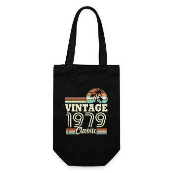 Vintage 1979 Classic, Cadeau D'anniversaire 44 Ans - Sac à bouteille - noir - Devant