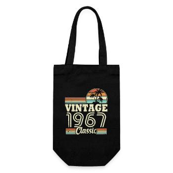Vintage 1967 Classic, Cadeau D'anniversaire 56 Ans - Sac à bouteille - noir - Devant
