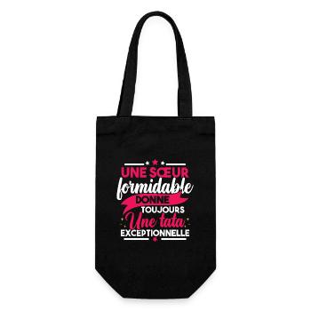 Une sœur formidable donne une tata exceptionnelle - Sac à bouteille - noir - Devant